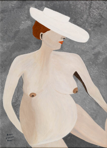 Anna d'Aloisio Mayo, Senza titolo (olio su carta, 70x100)