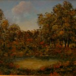 Lena Gentile, Paesaggio calabrese (olio su tavola, 45x65)