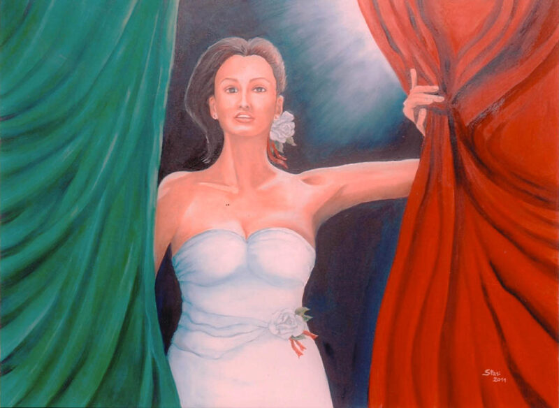 Maria Teresa Stasi, Buongiorno, Italia 2011 olio su cartoncino telato cm 60x70