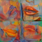 Massimo Papi, Lips (acrilico su tela, 50x50)