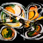 Paola Caporilli, Krisalfa (acrilico su cartoncino, 50x70)