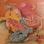 Paola Chierichetti I melograni tecnica mista 40x40
