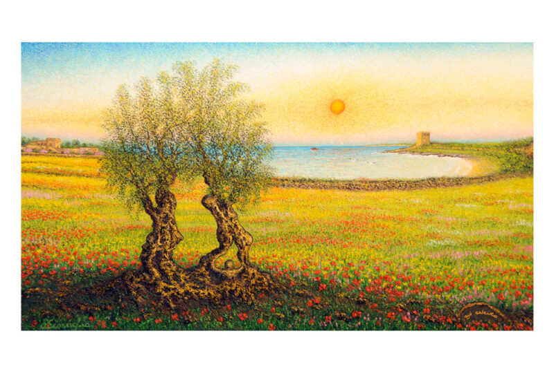 Pasquale Scarciglia, Qui Salento (olio su tela, 70x120)